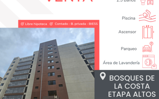 Se Vende Departamento Semi Amoblado en Bosques de la CostaEtapa Altos del Bosques