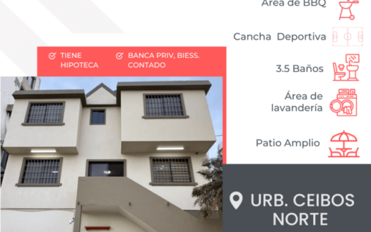 Se Vende Propiedad en Urb. Ceibos Norte