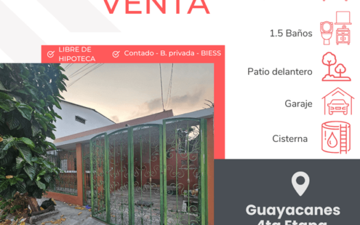 Se Vende Propiedad en Guayacanes 4ta Etapa