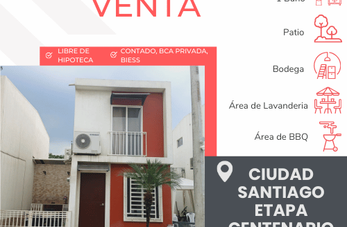 Se Vende Propiedad en  Ciudad Santiago  Etapa Centenario