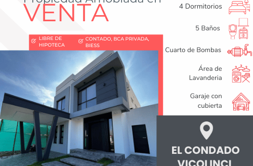 Se vende propiedad totalmente amoblada en Urbanización El Condado Vicolinci