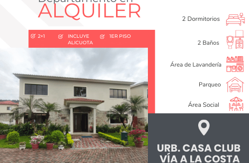 Se alquila Departamento en Urb. Casa Club