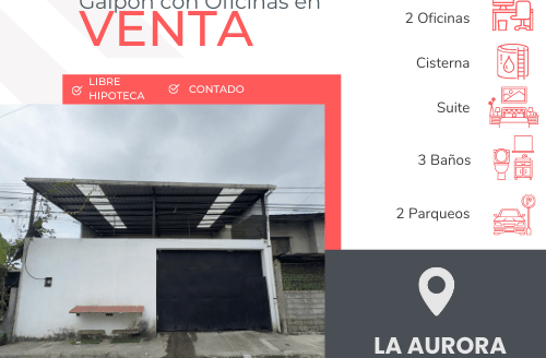 Se Vende Galpon con oficinas  sector la Aurora.