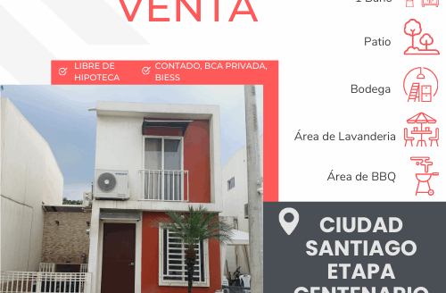 Se Vende Propiedad en  Ciudad Santiago  Etapa Centenario