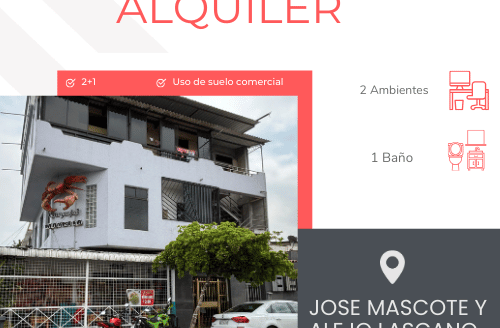 Se Alquila Oficina en José Mascote y Alejo Lascano