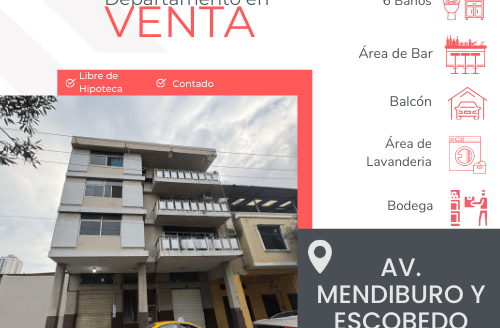 Se Vende Departamento en Mendiburo y Escobedo