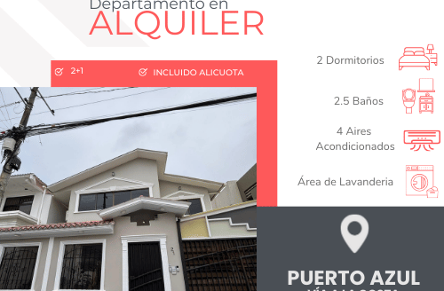 Se alquila Departamento Planta Alta  en Puerto Azul