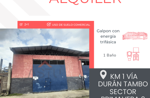 Se Alquila Galpón Sector Primavera 2