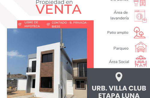 Se Vende Propiedad de estreno en Urbanización Villa Club, etapa Luna