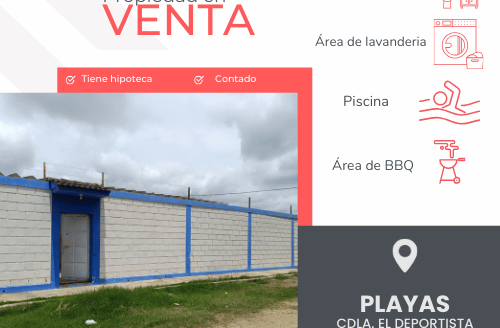 Se Vende Propiedad en Playas Cdla el Deportista
