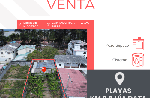 Se vende terreno en Playas km 8.5 vía a Data
