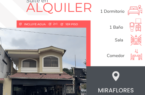 Se Alquila Suite en Miraflores Calle Principal – Uso residencial