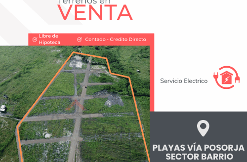 Se Vende Terrenos en Playas Vía Posorja  Sector Barrio Lindo