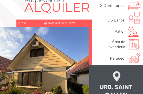 Se Alquila Casa en Urb. Saint Gallen