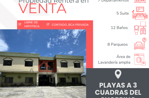 Se vende Propiedad en Playas a 3 cuadras del Shopping