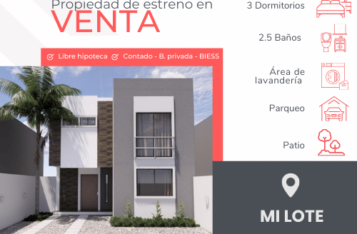 Se Vende Propiedad de estreno en Mi Lote