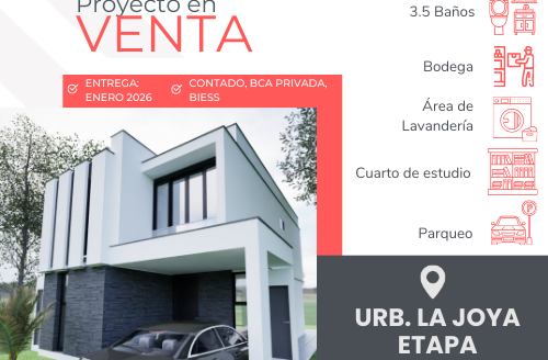 Se vende proyecto en construcción en la Urb La Joya, etapa Aguamarina