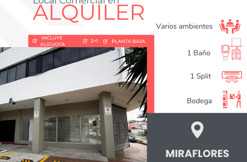 Se Alquila local comercial en  Sector Miraflores