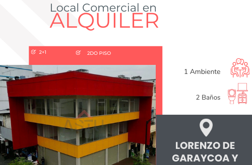 📍Se Alquila Local comercial Lorenzo Garaycoa y Luque.