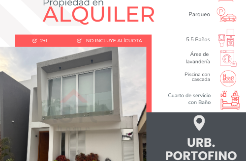 📍Se Alquila residencia en Portofino Vía a la Costa Km 11.5